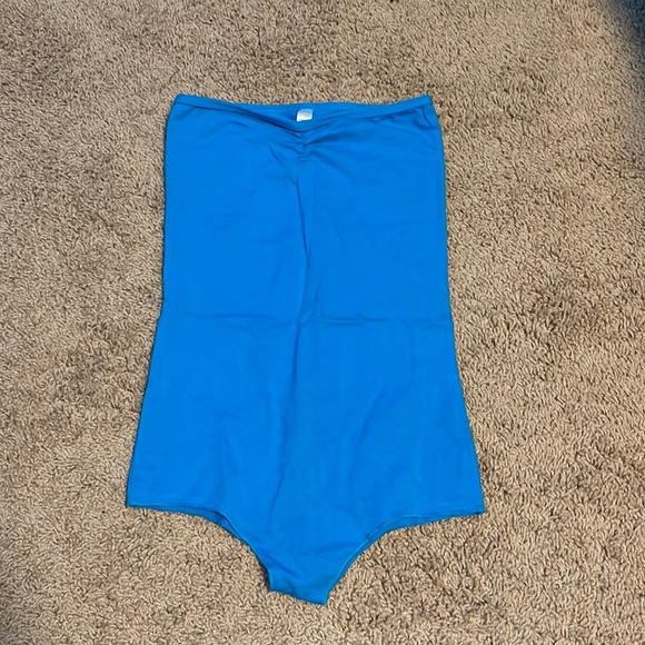 American Apparel strapless bodysuit in blue size M - Picture 1 of 4
